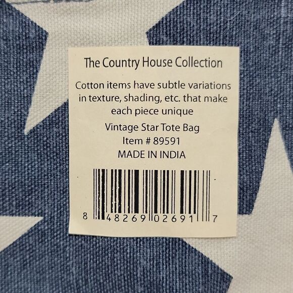 THE COUNTRY HOUSE COLLECTION VINTAGE STAR TOTE BAG - NEW! - Picture 2 of 5